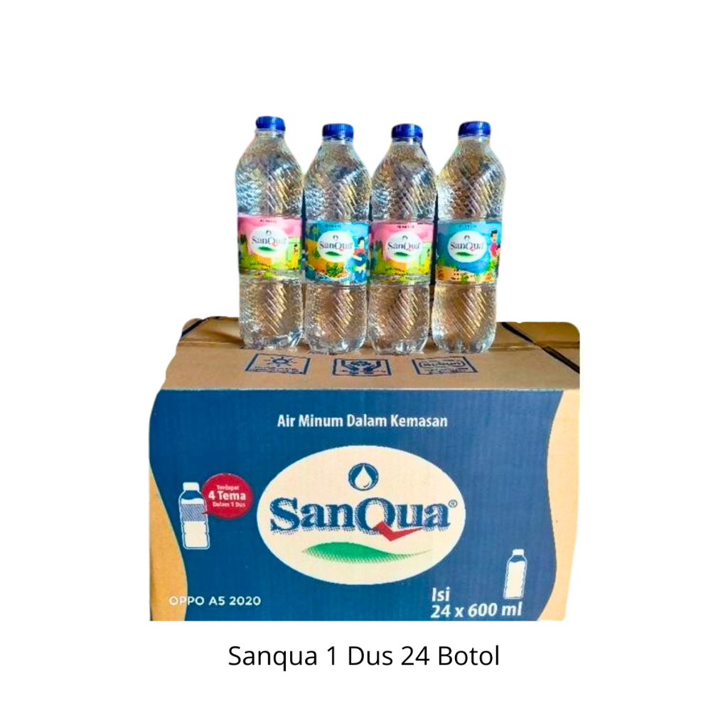 

SanQua Air Mineral 600ml 1 Dus Isi 24 Botol