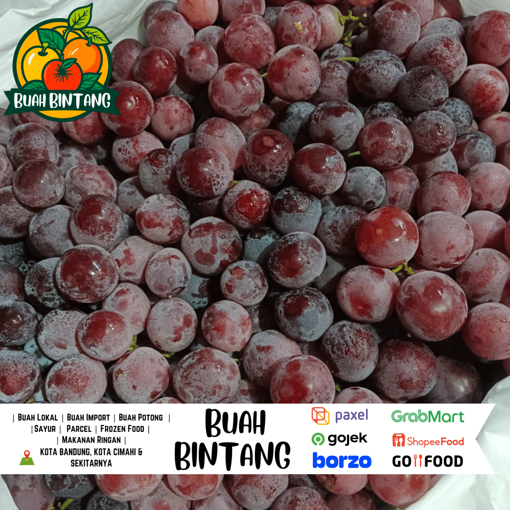 

Red Globe Berbiji 1 Kg / 500 Gr - Buah Bintang