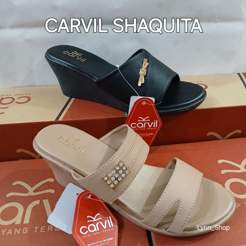 CARVIL SHAQUITA #New Sandal Wedges Wanita Carvil 36-40 100% ORI