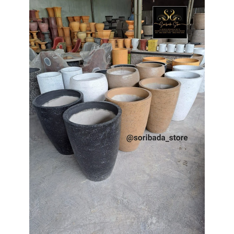 Pot Bunga Jumbo Ready Stok | Pot Bunga Batu | Pot Bunga Keren | Pot Bunga | Dekorasi Taman | Hiasan 
