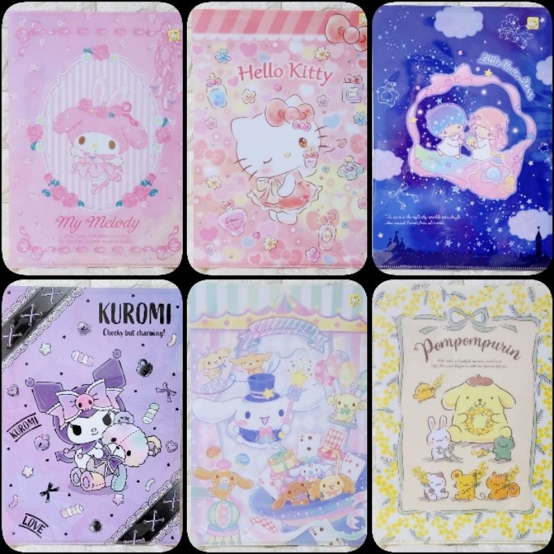 

Clear Folder / Map File Dokumen A4 Sanrio Hello Kitty, My Melody, Little Twin Stars, Cinnamoroll, Kuromi, Pompompurin