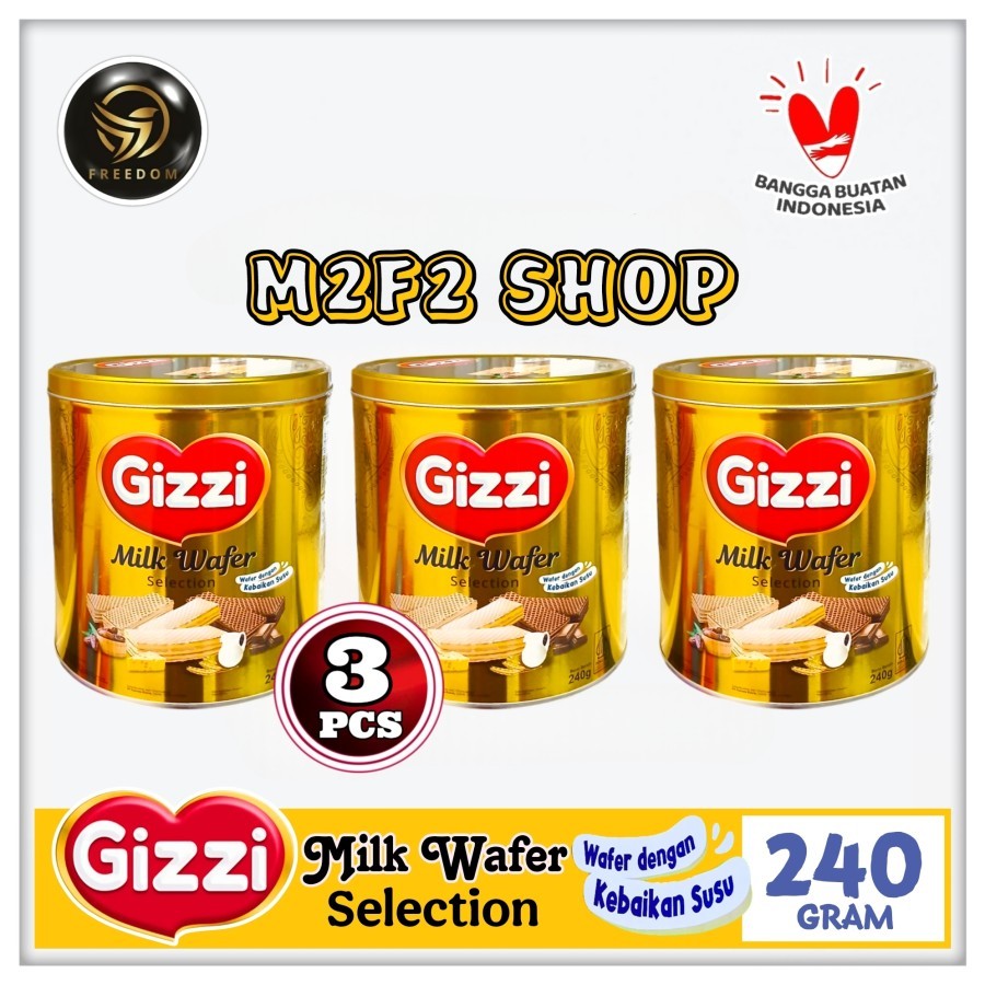 

Gizzi Festive Wafer & Milk Biskuit Selection Tin | Kaleng - 240 gr (Kemasan 3 Pcs)