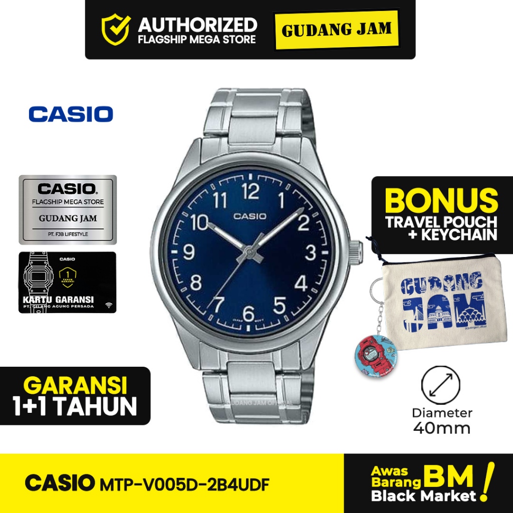 Jam Tangan Casio MTP-V005D-2B4UDF MTP-V005D MTP-V005 MTPV005D MTP V005D SLF***
