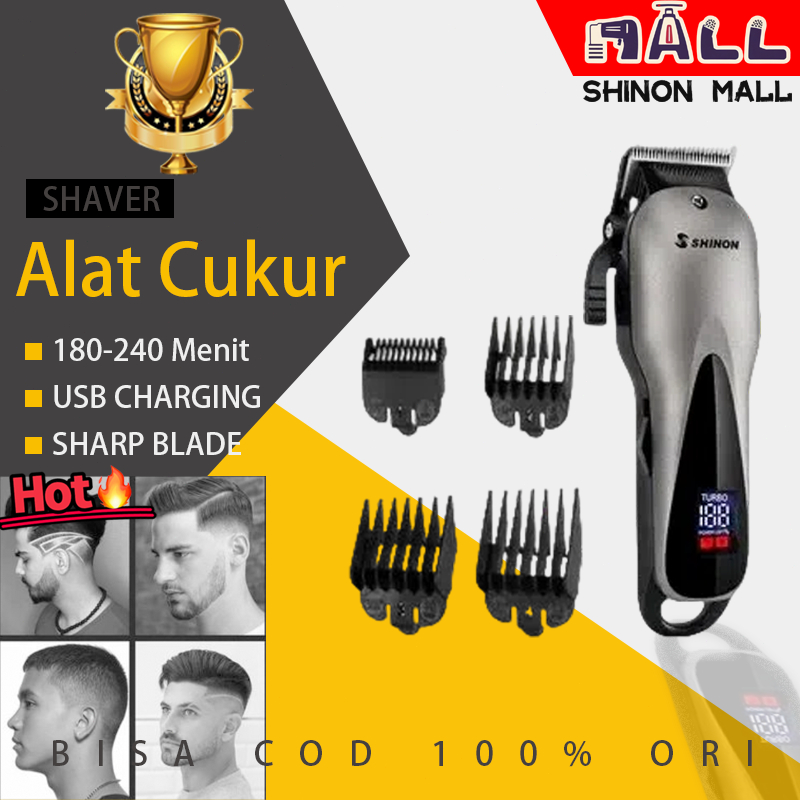 【NEW】SHINON Alat Cukur Hot Shaver SH-2282 USB Hair Clipper / Bergas Rambut Mesin Pangkas Rambut Prof