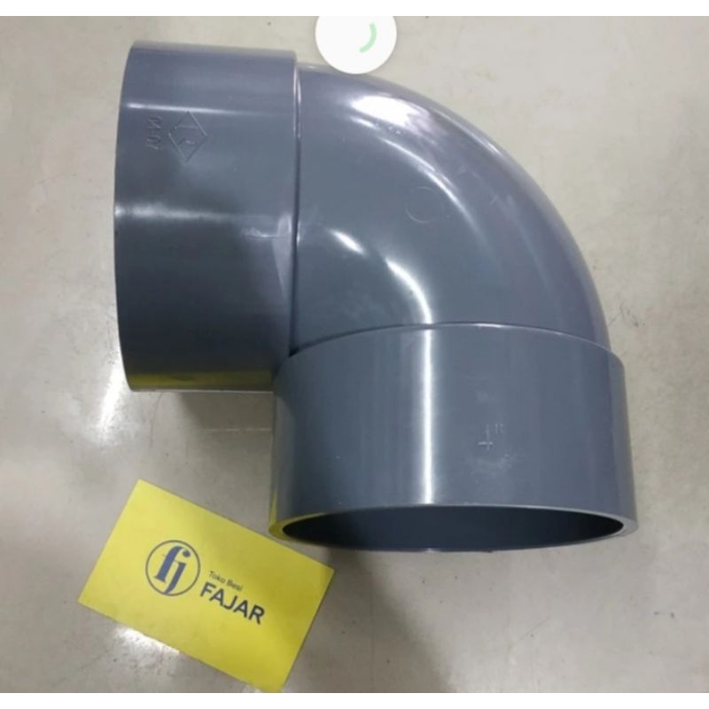Elbow PVC 4 inchi/inch sambungan pipa plastik PVC Knee 4
