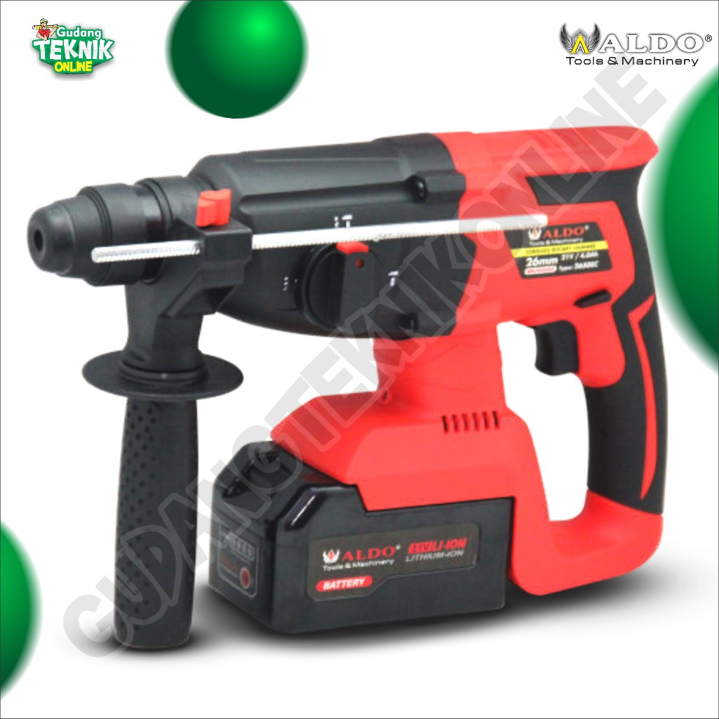 Rotary Hammer Baterai Cordless ALDO CDS-2650 / Bor Bobok Beton Cordless ALDO CDS2650 Hammer Drill AL