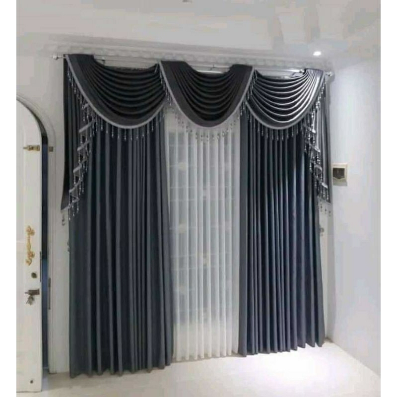 Gorden Poni/Tirai Gulung/Blackout Minimalis Polos