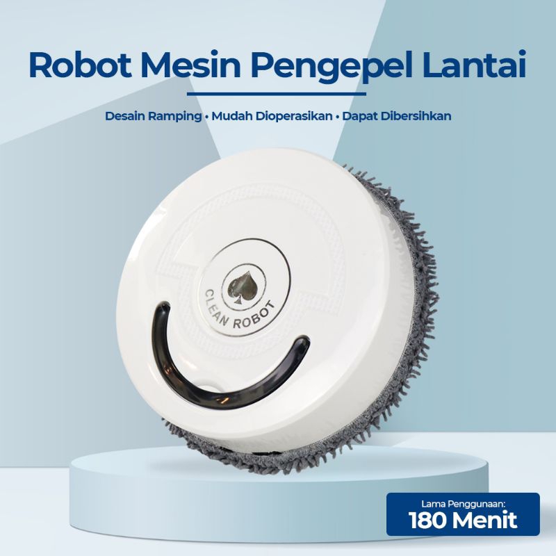 Robot Pel Sapu Lantai Microfiber Intelligence Dust Mop - mesin pel lantai otomatis