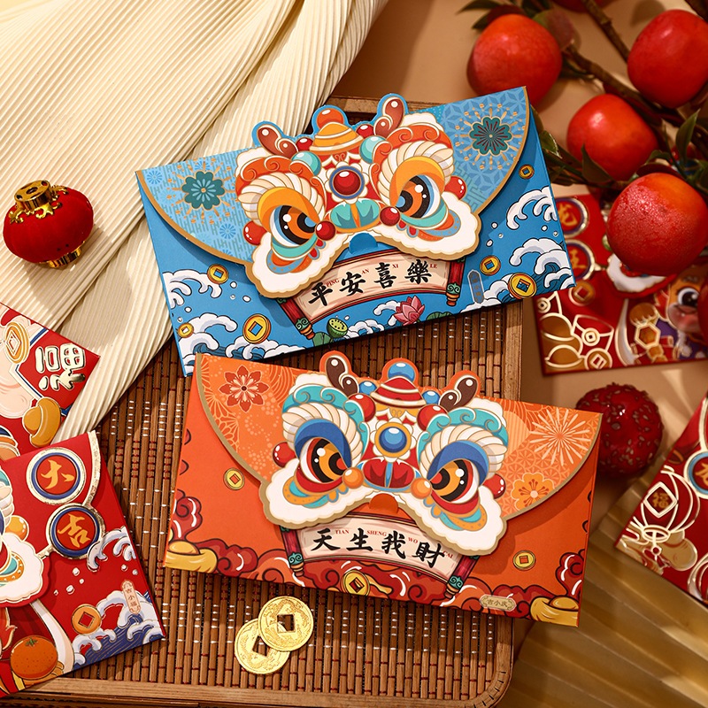 

Amplop Angpau Imlek Motif Barongsai Hoki / Angpao Kertas Chinese New Year Set (4 Pcs) 4176