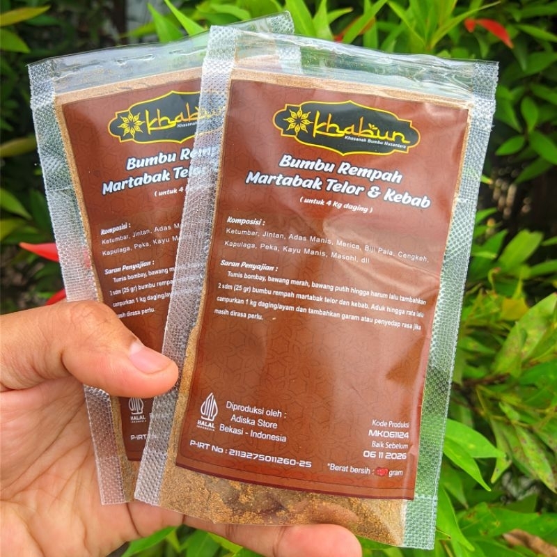 

Bumbu instan martabak telor & kebab 50gr 2kg daging
