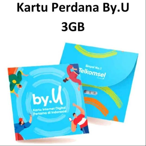 (PROMO) Kartu Perdana SP By.U Kuota 3 GB Masa Aktif selamanya By Telkomsel