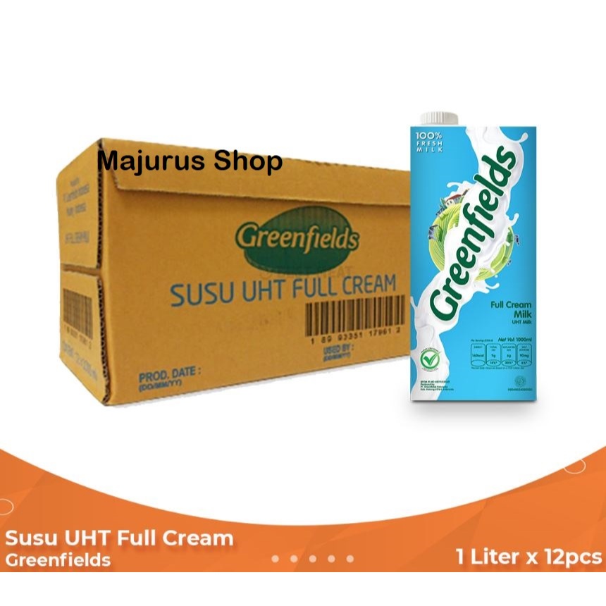

Susu UHT Greenfields 950ml - [1 Dus/12 pcs]