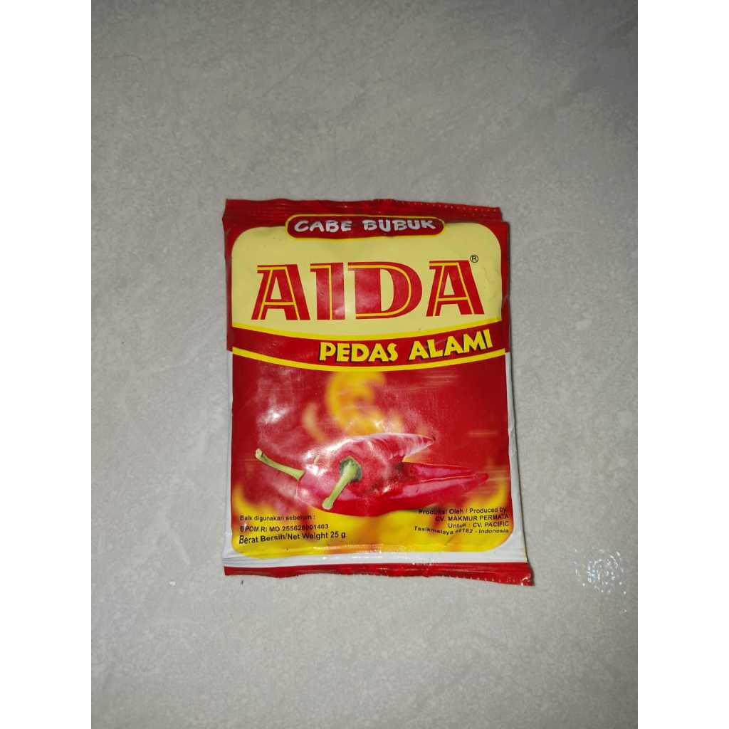 

AIDA Cabe Bubuk Serbaguna Pedas Alami 25 gr cabai Bubuk