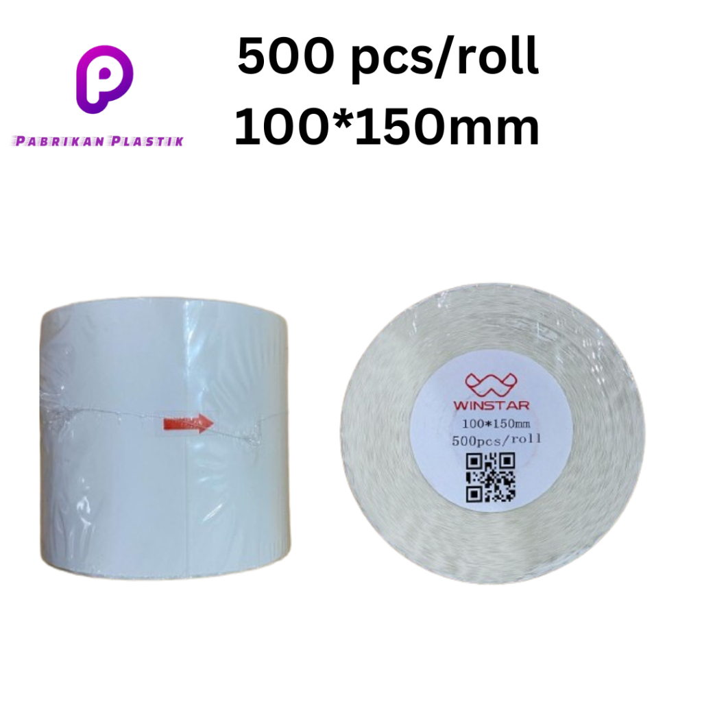 

Rad Kertas Sticker Thermal Label Barcode 500 pcs 100x150/10x15 cm