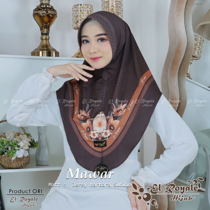 JILBAB MOTIF MAWAR ORI EL ROYALE