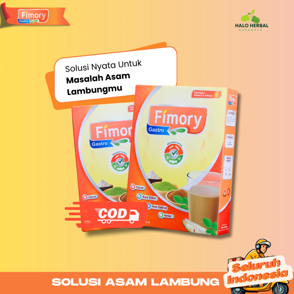 

FIMORY GASTRO Single Minuman Nutrasetikal Untuk Mengobati Asam Lambung