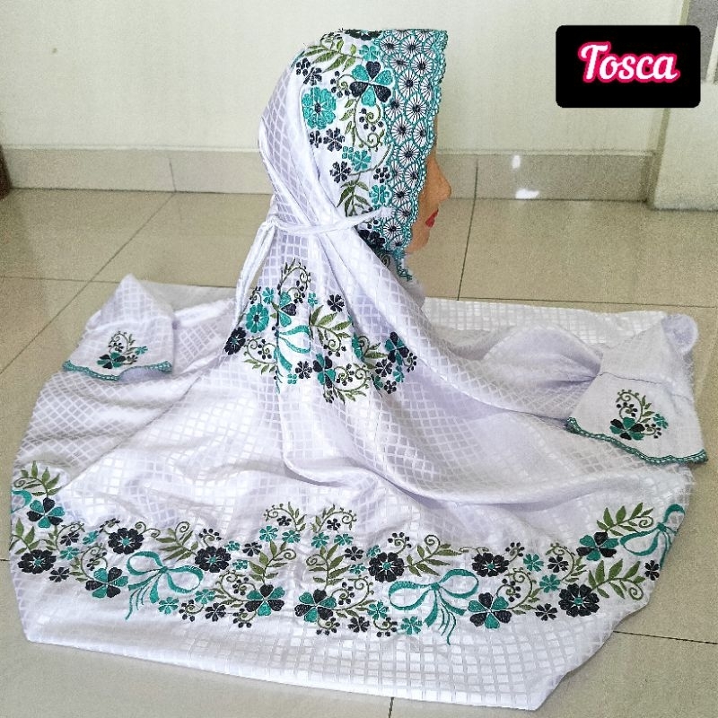 MUKENA LAJURAN DEWASA BORDIR KAIN SEMISUTRA BULGARI MUKENAH TERUSAN BORDIL LANGSUNGAN RUKOH SUTRA