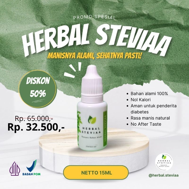 

Herbal Stevia Pemanis Alami | Herbal Steviaa 15ml Premium Quality