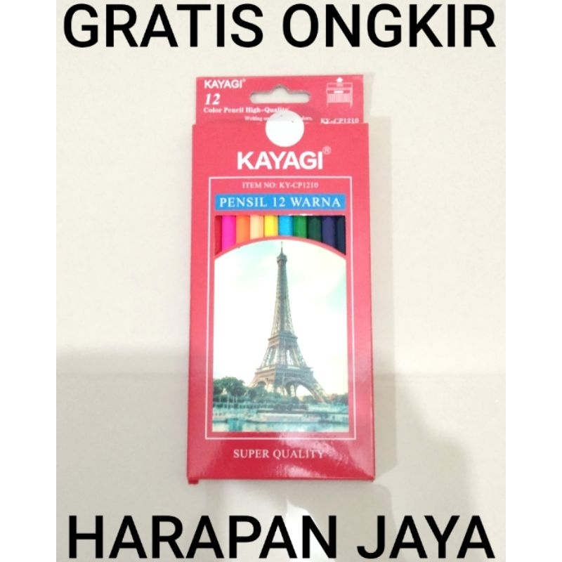 

KAYAGI KY-CP1210 Pensil Warna Panjang 12 Warna Per Papan