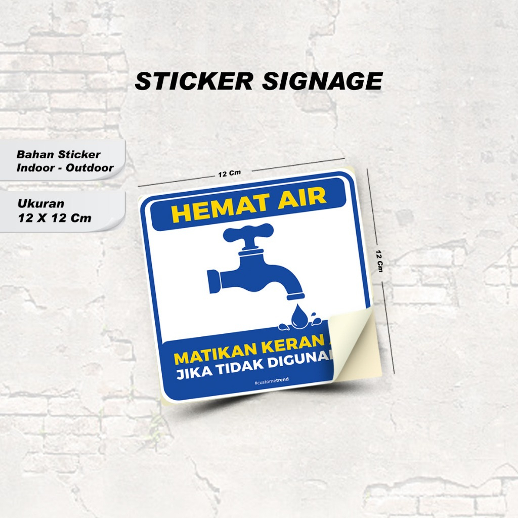 

STIKER PERINGATAN MURAH BAHAN VINLY / STIKER PERINGATAN UKURAN 12 X 12 / STIKER SIGNAGE PERINGATAN / INDOOR - OUTDOOR