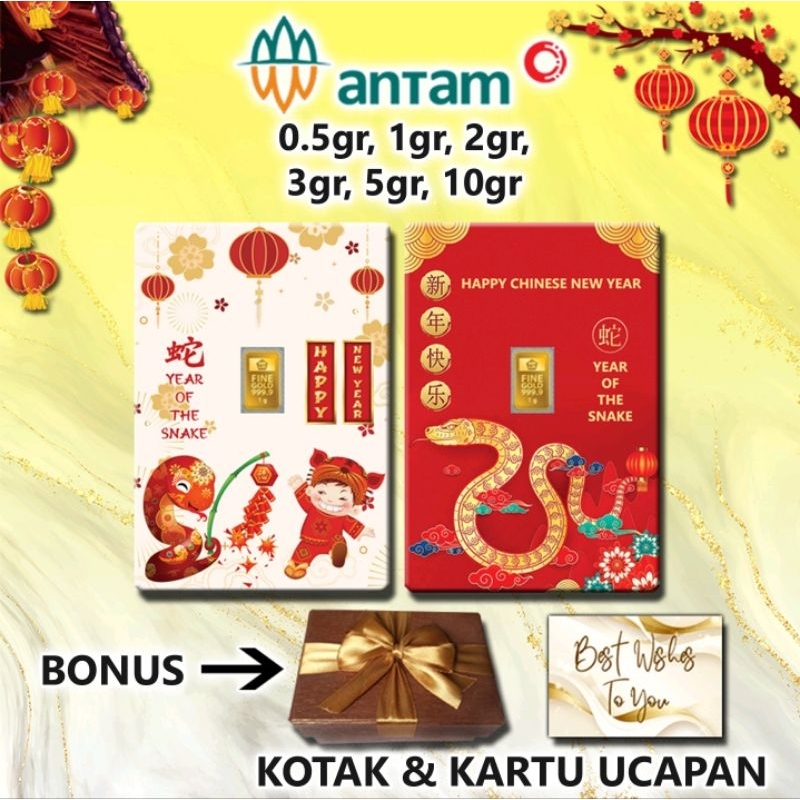 Logam Mulia Emas ANTAM Imlek Shio Ular Year Of The Snake Gift Series Custom Certieye Certicard