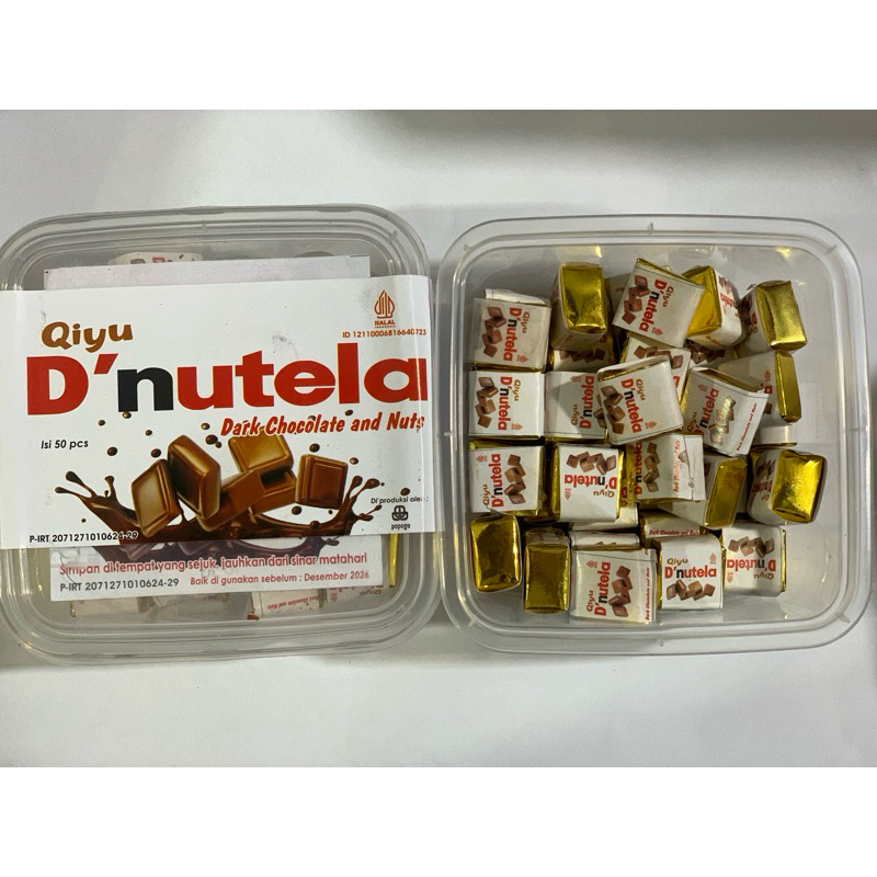 

Coklat D'nuttela Dark Chocolate and Nuts