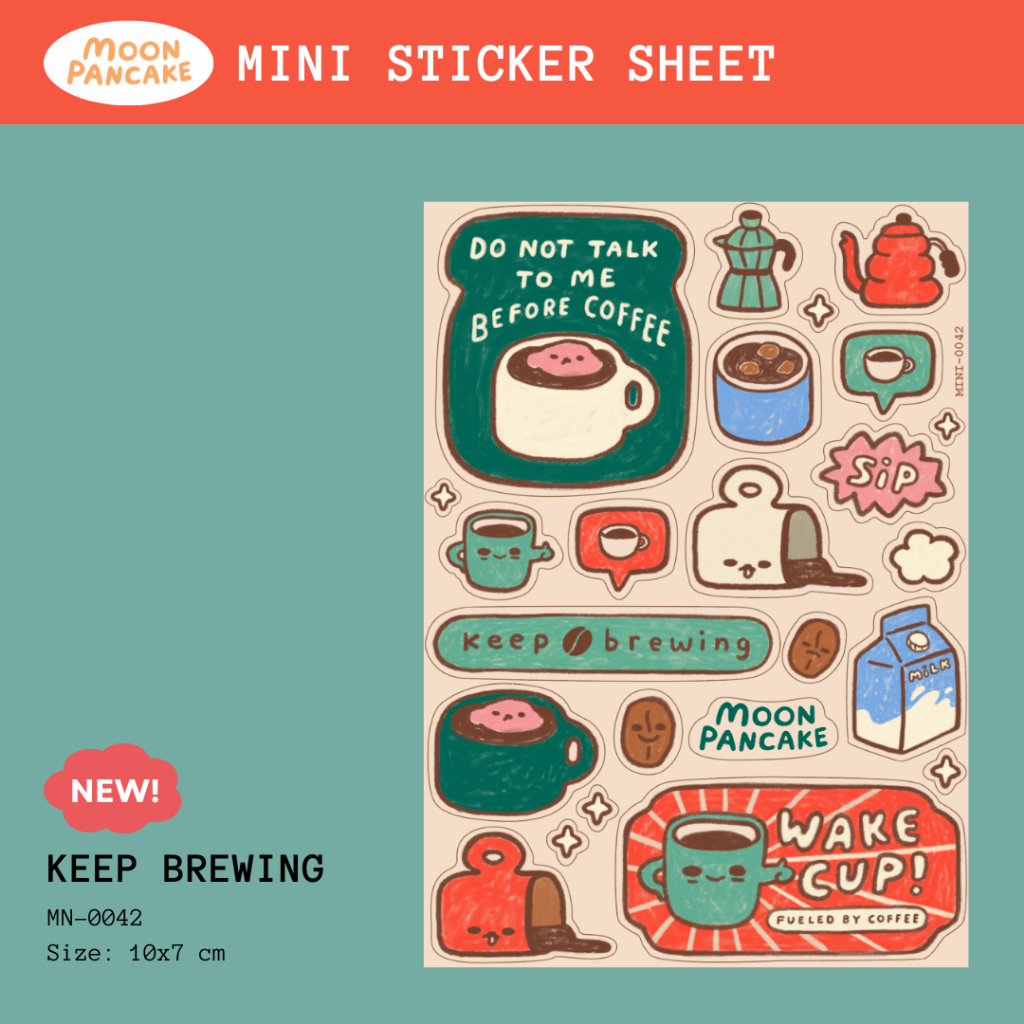 

Moon Pancake Mini Sticker - Keep Brewing (Keep Series)