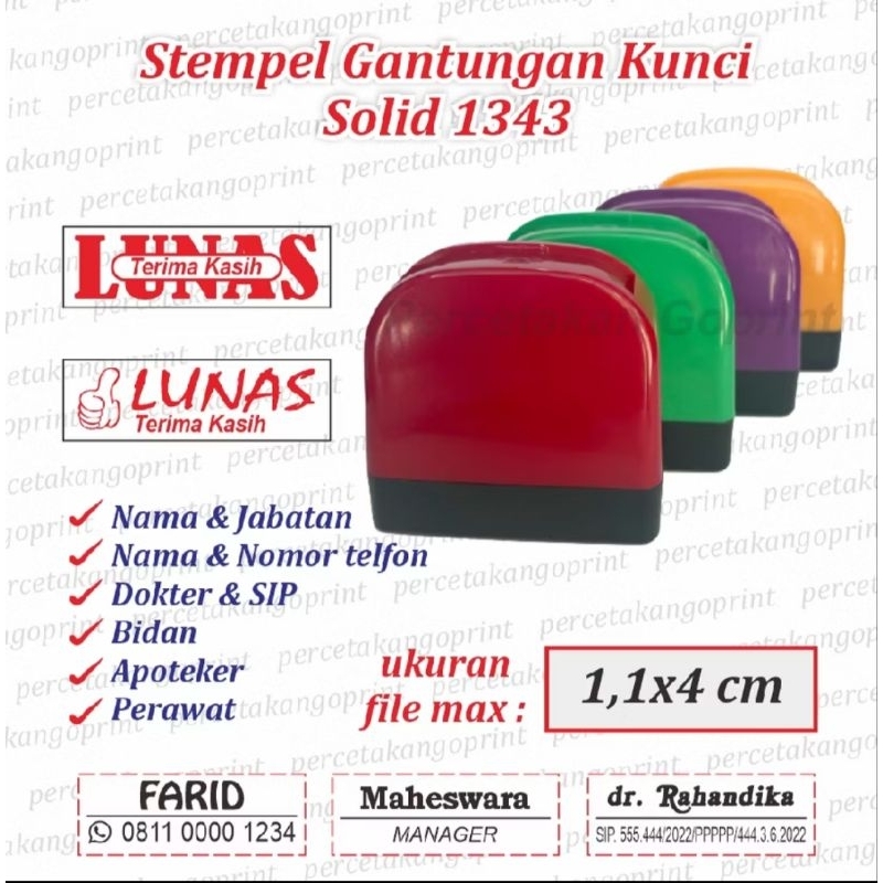 

Stempel Nama Gantungan Kunci Solid 1343