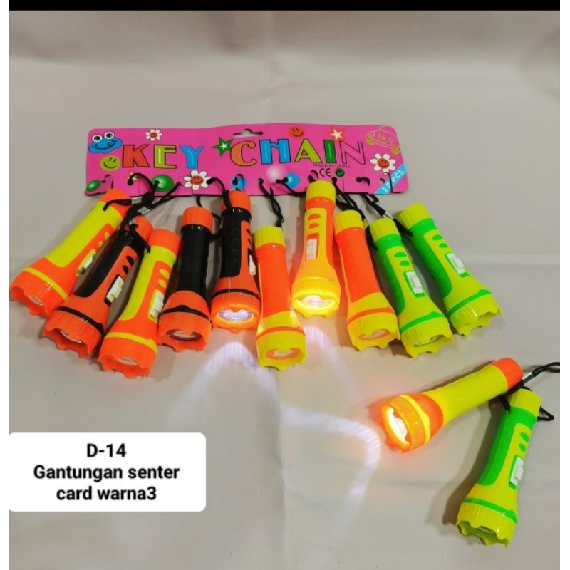 12 pcs senter besar  senter batre   gantungan kunci senter