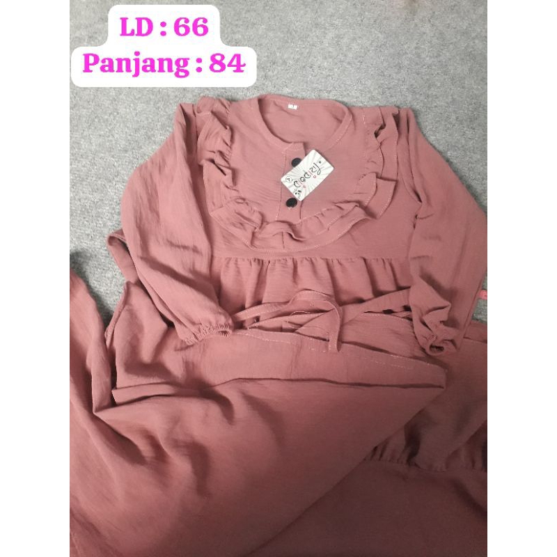 pl new gamis set kerudung anak