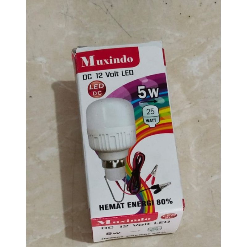 Lampu LED aki DC 12Volt  5W Muxindo