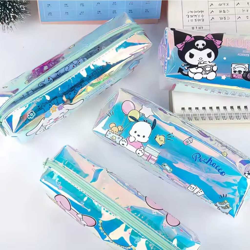 

Pencil Case Kurumi Kotak pencil estetik Pouch Serbaguna Sanrio tempat pencil sekolah ATK Cinamonroll