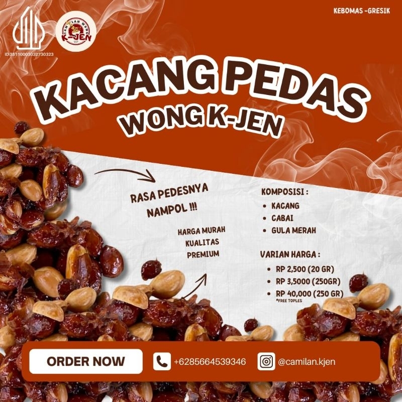 

Kacang pedas Camilan Wong K-Jen