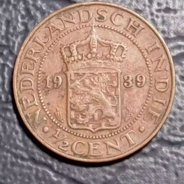 Koleksi ½ Cent Nederlands Indie Tahun 1939