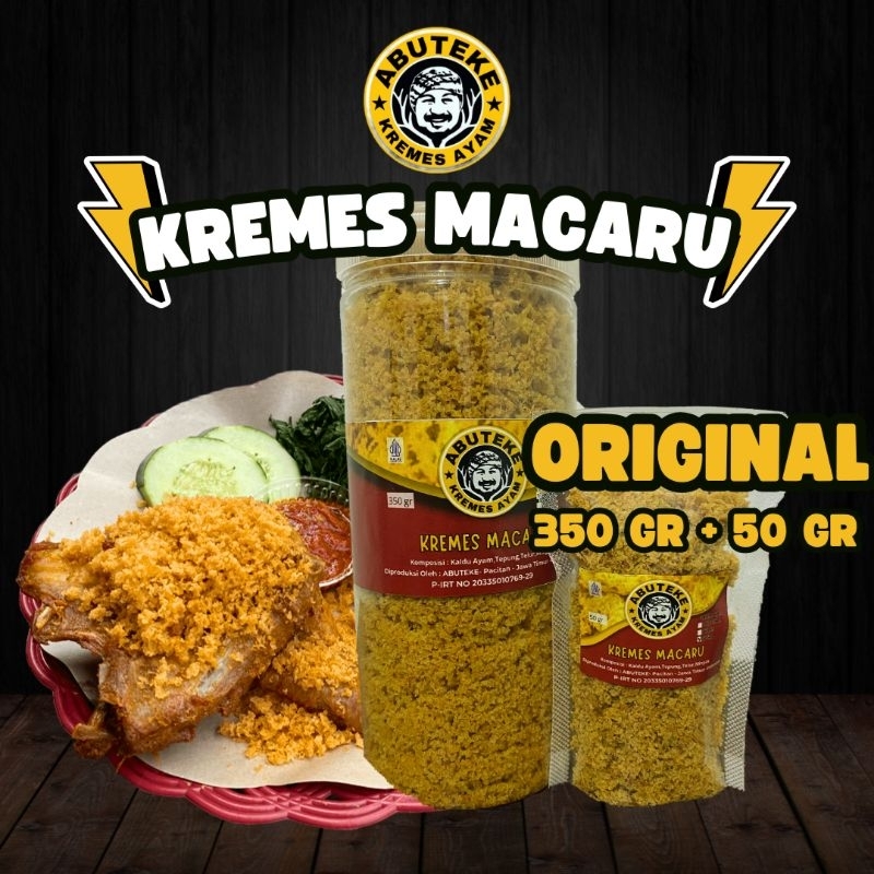 

Kremes Ayam Enak Renyah Promo Special Paket 350 gr + 50 gr Kremes Macaru Original