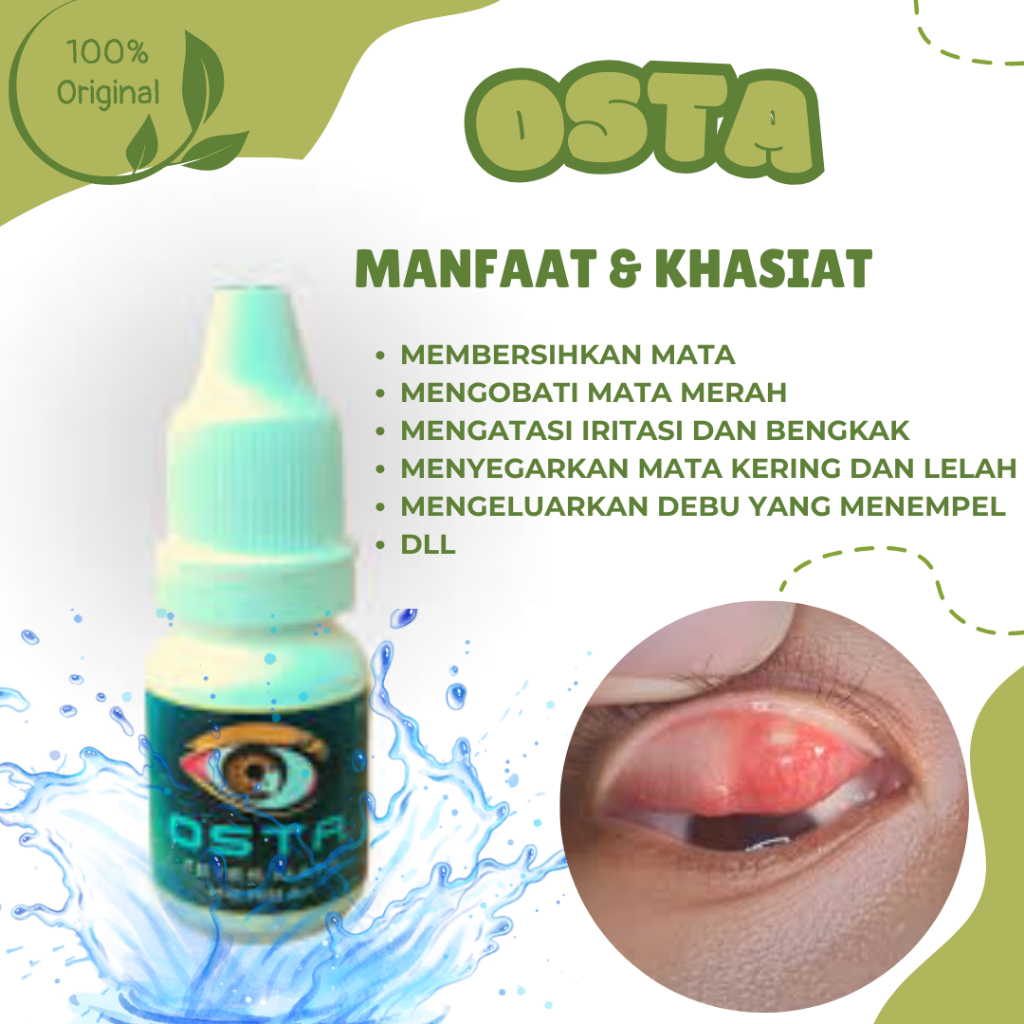 OSTA 【100% ORI】 | Obat Tetes Mata Herbal - Penghilang Cairan Pada Kelopak Mata