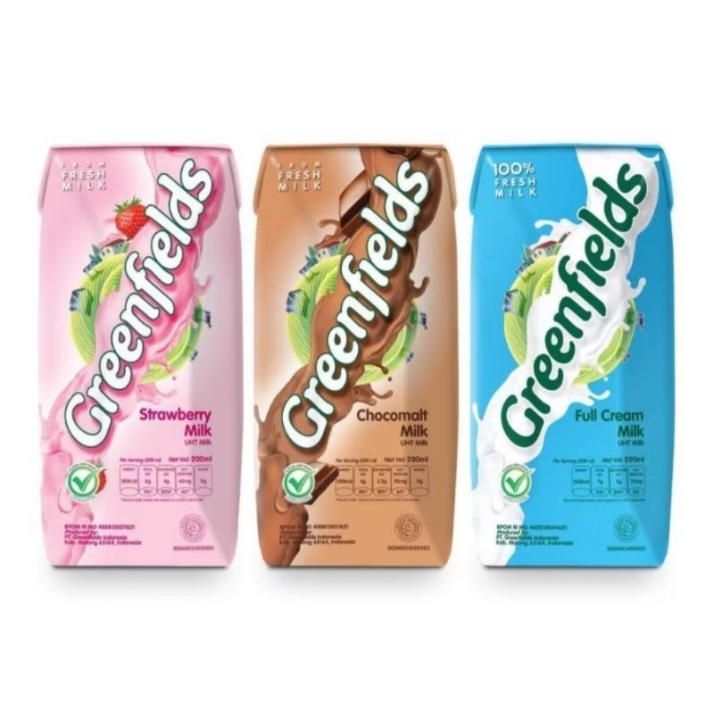 

Susu Greenfields UHT ukuran 200ML 1 dus isi 32 pcs
