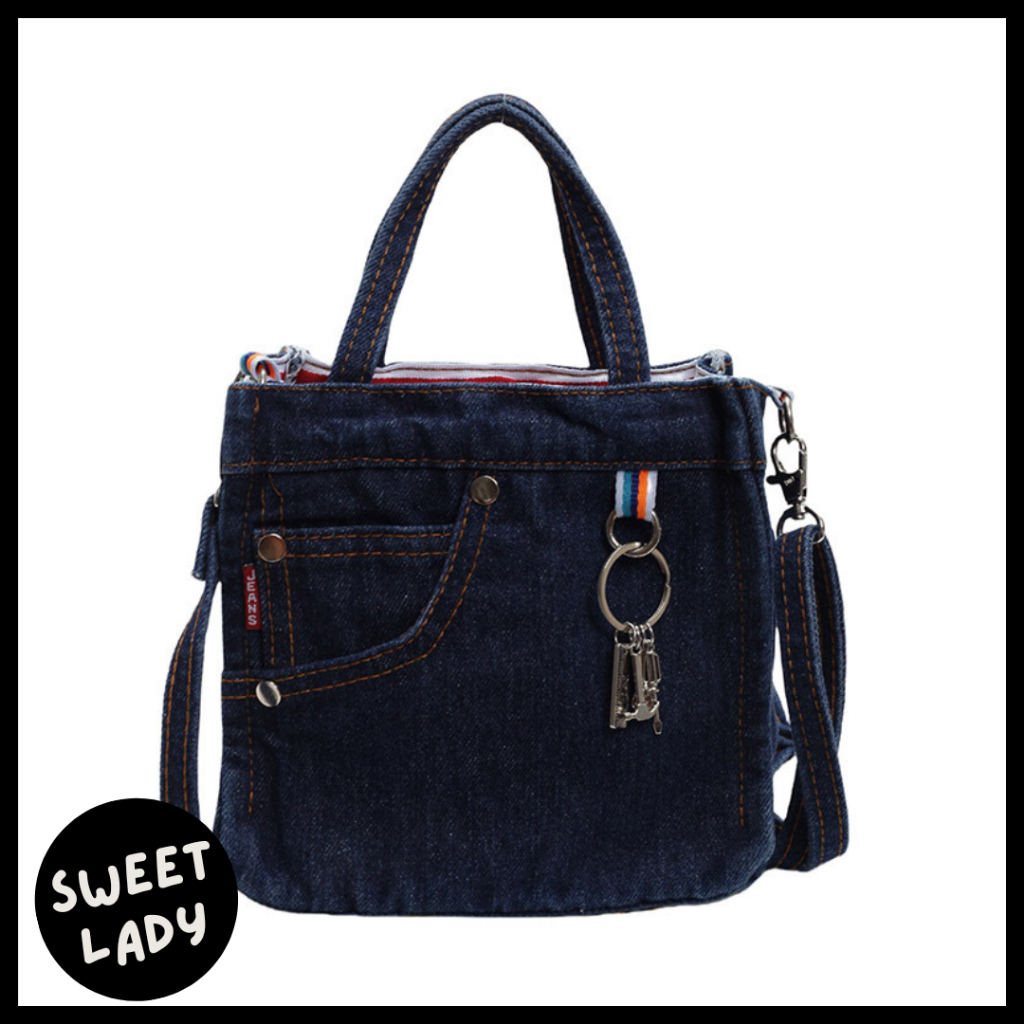 SWEETLADY Tas Jinjing Bahu Sling Bag Wanita Tas Selempang Jeans Model Lucu Multifungsi TFW 02