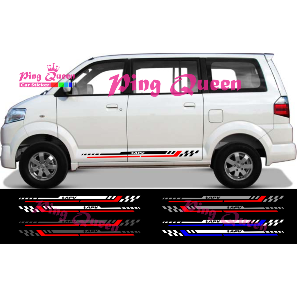 STICKER BODY SAMPING MOBIL APV STICKER CUTTING MOBIL SUZUKI APV