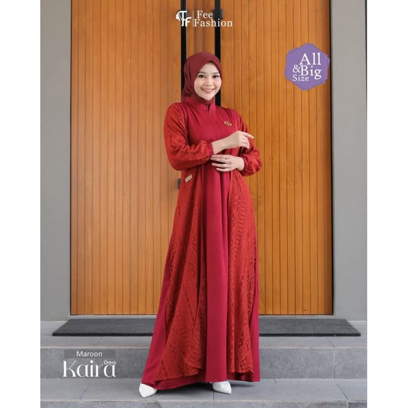 JUAL KAIRA DRESS FEE FASHION, JUAL DRESS MIX BRUKAT, JUAL BAJU GAMIS BRUKAT, JUAL GAMIS FEE FASHION,