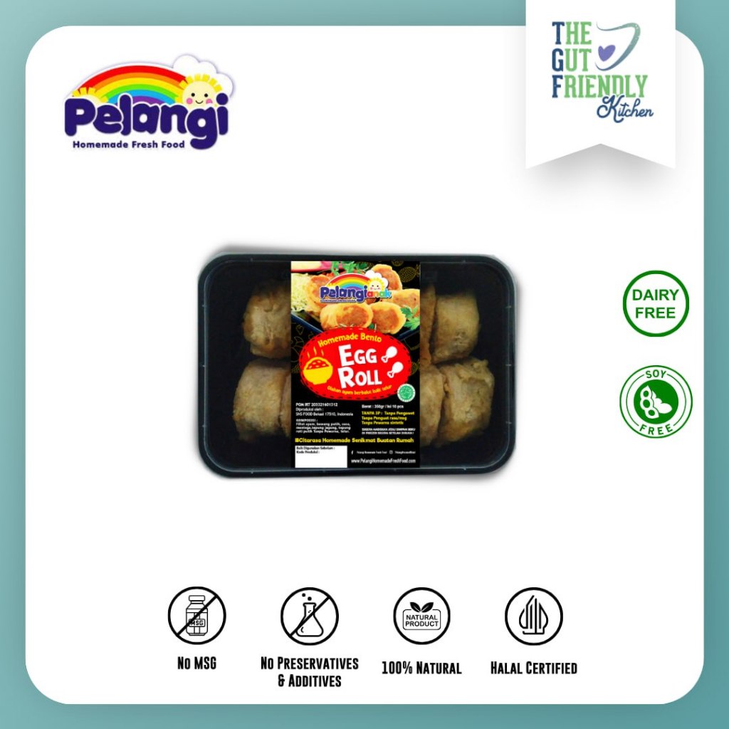 

PELANGI - Bento Egg Roll Soy Free, Dairy Free, Halal Non MSG & Non Pengawet