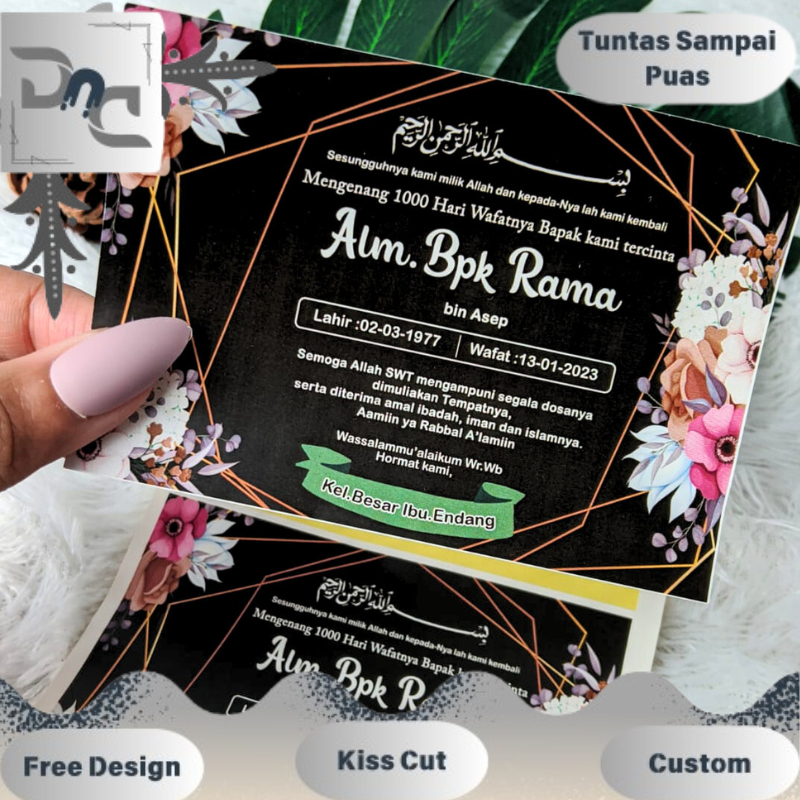 

Stiker Dnd Tahlilan Pengajian Mengenang Wafatnya 40 100 1000 Hari Untuk Kotak Nasi dan Box Makanan
