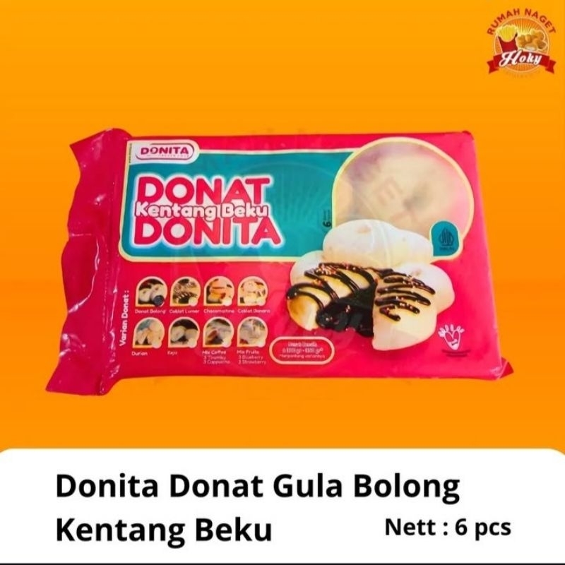 

Donita Donat Kentang Bolong Frozen (isi 6 pcs + bubuk gula)