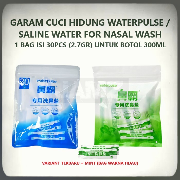 [PALING MURAH] Garam Cuci Hidung Waterpulse Nasal Rinse NaCl Saline Water Sea Salt