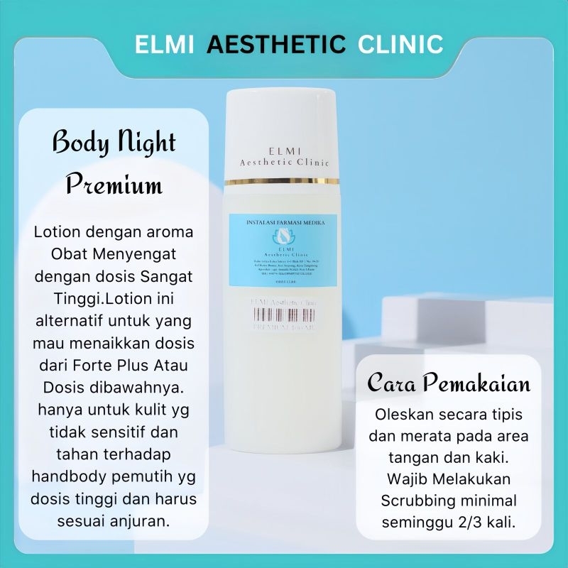 ELMI PREMIUM | LOTION MALAM PREMIUM | HB PREMIUM | LOTION PREMIUM APOTEK | LOTION PREMIUM FARMASI | 
