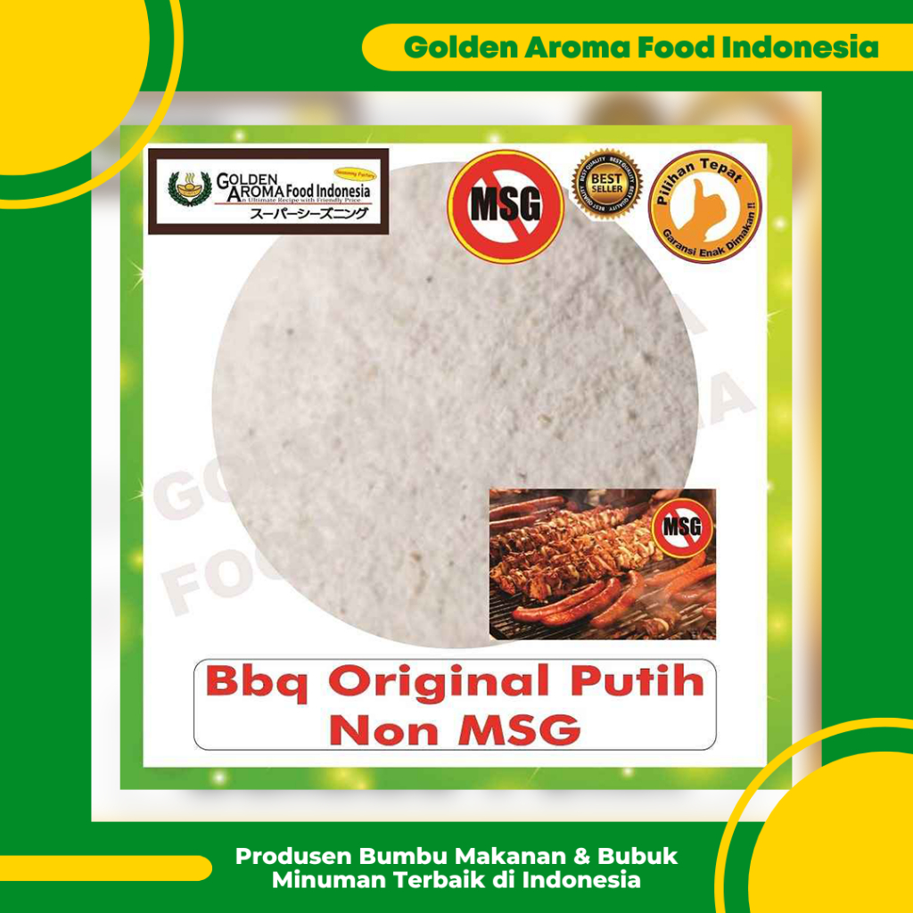 

Bumbu Tabur Rasa BBQ Original Putih Non MSG 1 Kg Jual Bubuk Tabur Barbeque No MSG Original GAFI