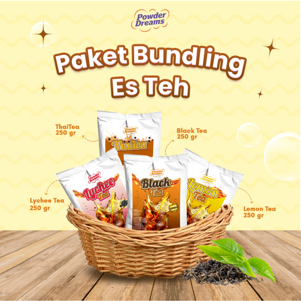 

Powder Dreams - Paket Bundling Tea / Teh Series 4 Pcs Lebih Hemat + Resep