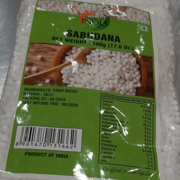 

Makanan India SABUDANA Taste Of India 500gr / Mutiara Putih India / Makanan Import