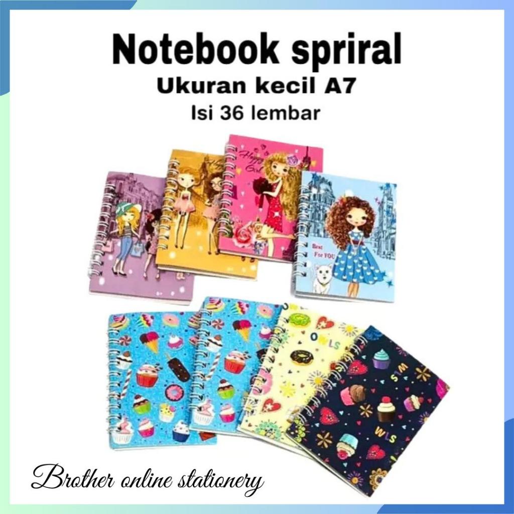

BOS Buku Notes Spiral Kecil A7/Notebook/Buku Diary Kecil/Catatan Lucu