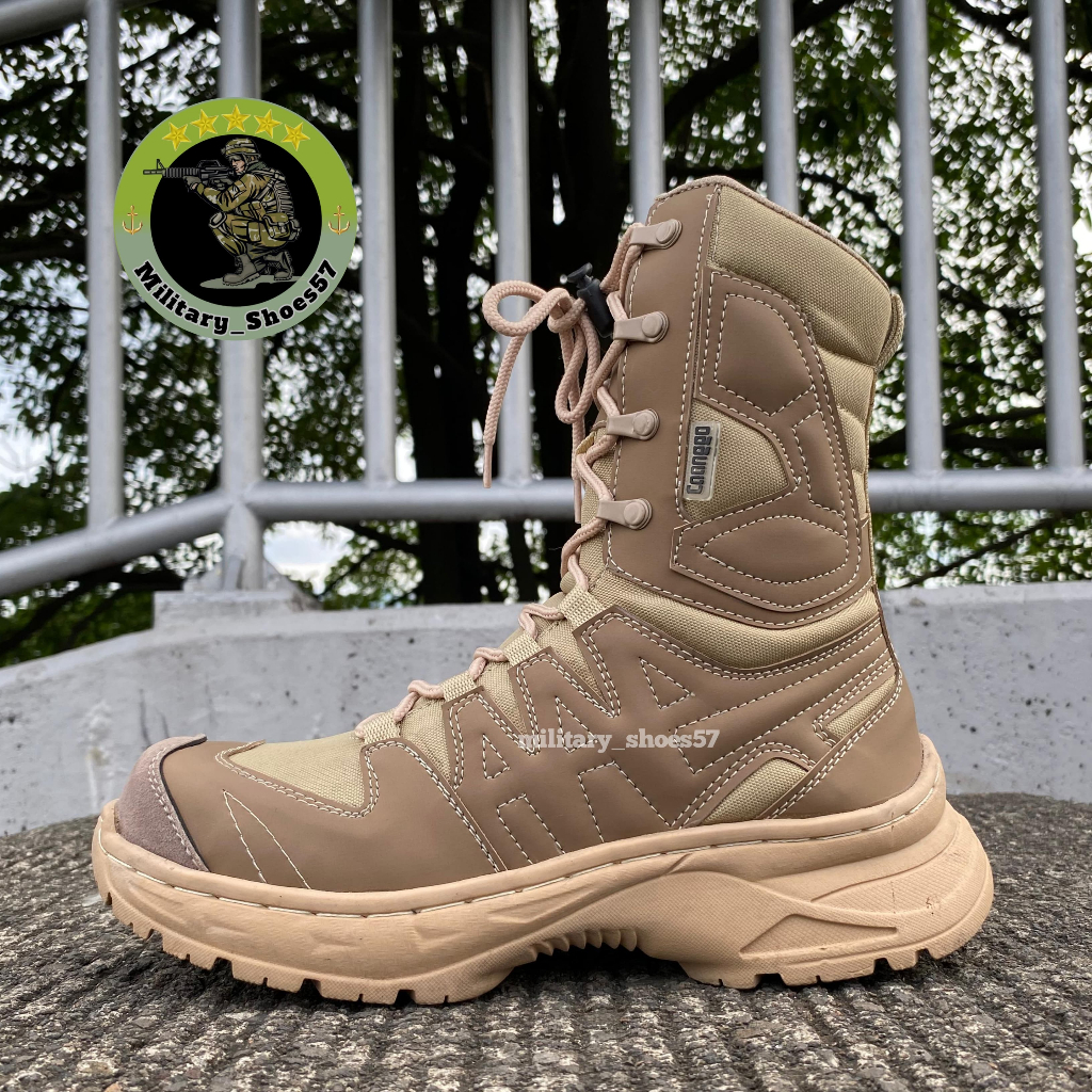 Pdl gurun pol Sepatu PDL Gurun Pol PP Tactical TNI Safety Boots Ujung Besi Hitam Sepatu PDL Gurun Po